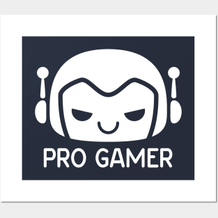 Pro Gamer Robot Posters and Art